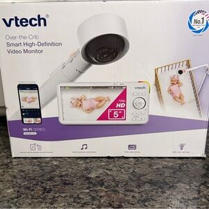 Brand New VTech White Over-the-Crib Smart HD Video Monitor WiFi, and nightlight